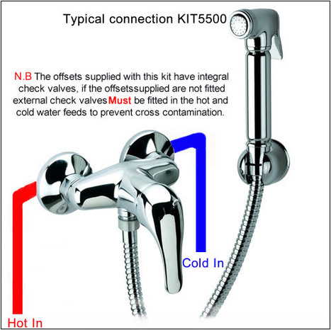 KIT5500: Warm Water Bidet Shower Kit