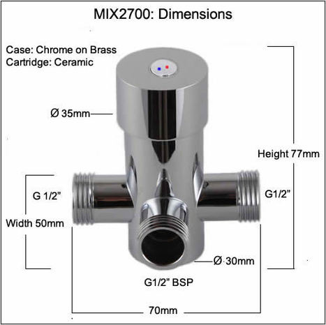 MIX2700: Surface mounted proportional mixing valve