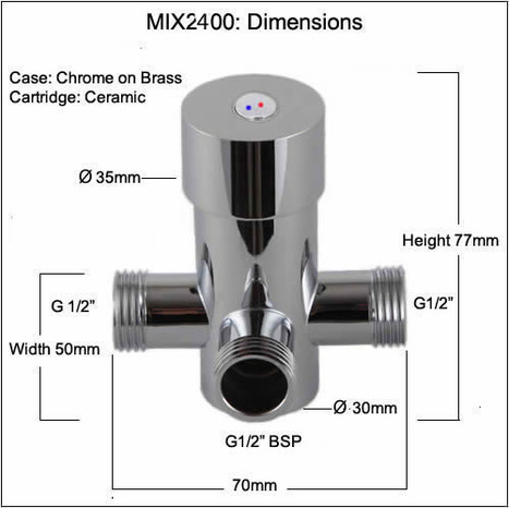 MIX2400: Surface mounted proportional mixing valve