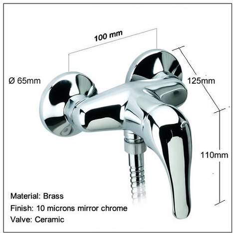 MIX5500: Single lever surface mounted mixer valve