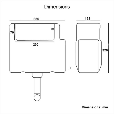 Concealed slimline dual flush toilet cistern