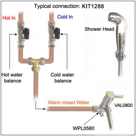 KIT1288: Pre-set Warm Water Bidet Shower