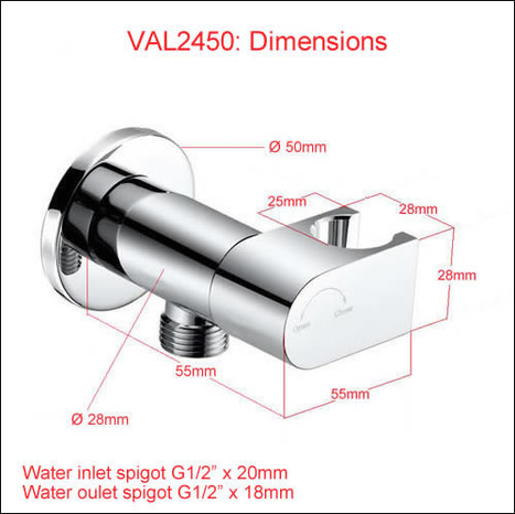 VAL2450:Auto-prompt water shut off valve with shower mount