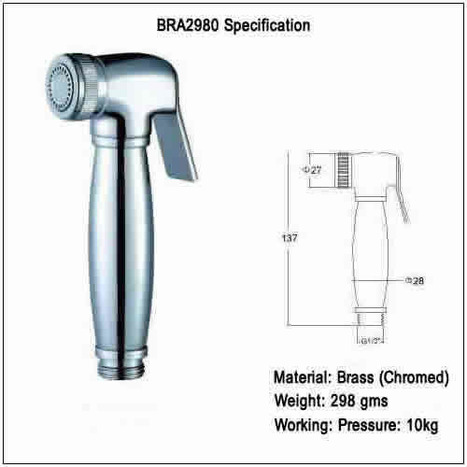 KIT2650: Thermostatic controllable warm water bidet shower kit