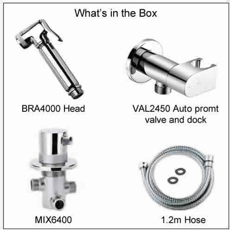 KIT6501: Thermostatically controlled bidet shower with auto prompt water shut off