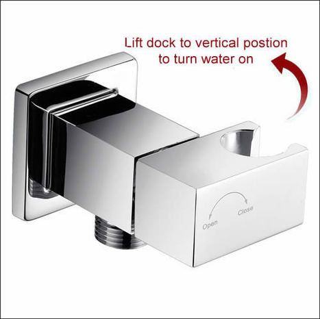 VAL2460:Square auto-promt water shut off valve with shower mount