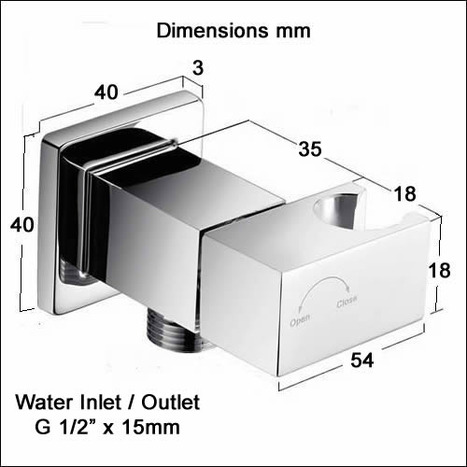 KIT6190: Square Style Pre-Set Thermostatic bidet shower kit with auto prompt water shut off valve