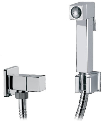 BRA5500 Italian crafted square bidet shower and valve  in mirror chrome