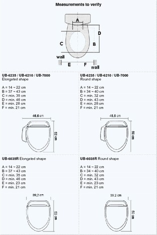 UB-6210: Round Style Toilet Bidet Seat