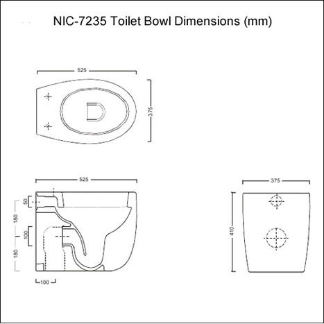 NIC-7235: Floor standing Shower Toilets