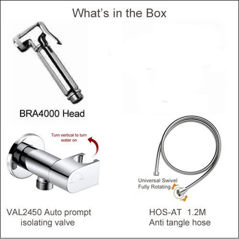 BRA5600 High Pressure Bidet Shower with Auto Prompt Shut Off Valve