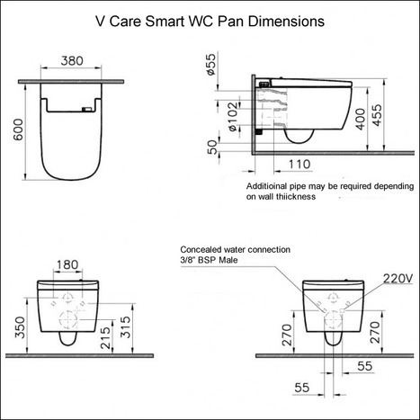 VitrA V-Care Smart Bidet Toilet , Essential