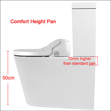 CCP-7035-CH: Extra High Comfort Height Bidet Shower Toilets