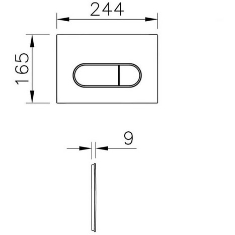 Vitra Concealed Cistern WC Frame for wall hung Toilets with Loop Round push button dual flush plate