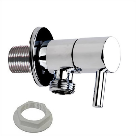 1/4 Turn Ceramic angle valve / Water Isolating Valve EXTRA LONG Inlet Thread