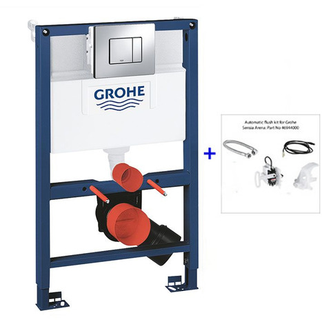 Grohe Rapid 0.82m reduced height frame with Auto flush