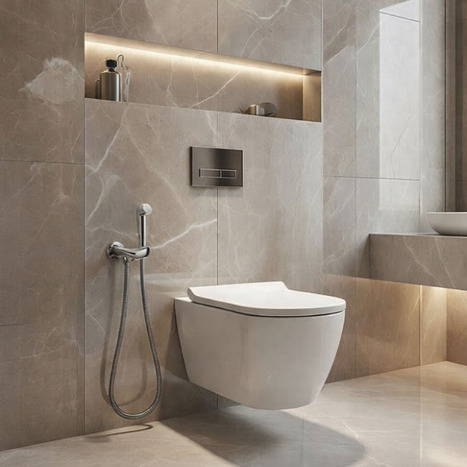 KIT4800: Pre-Set Thermostatic bidet shower kit with auto prompt water shut off valve