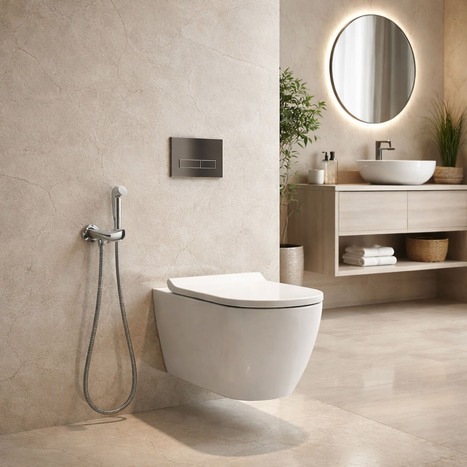 KIT4800: Pre-Set Thermostatic bidet shower kit with auto prompt water shut off valve