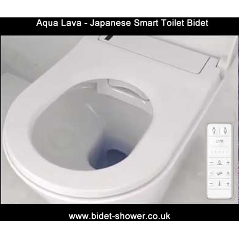 Japanese style wall hung smart toilet bidet