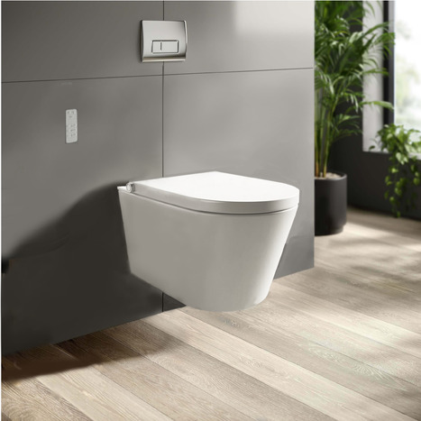 Japanese style wall hung smart toilet bidet