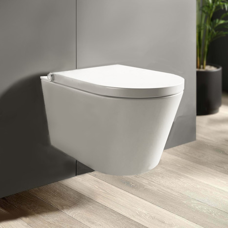 Japanese style wall hung smart toilet bidet