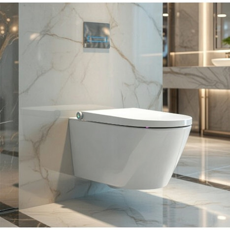 Japanese style wall hung smart toilet bidet