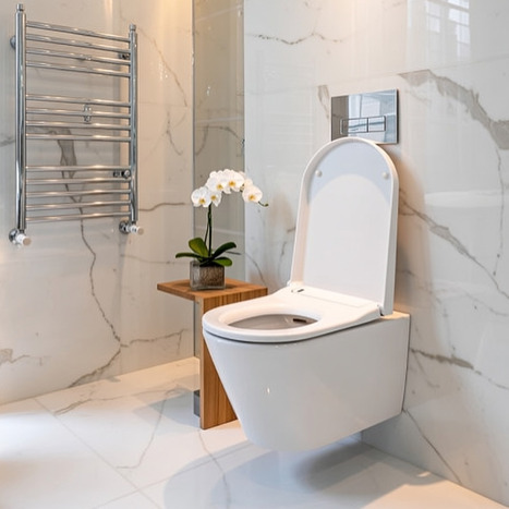 Japanese style wall hung smart toilet bidet