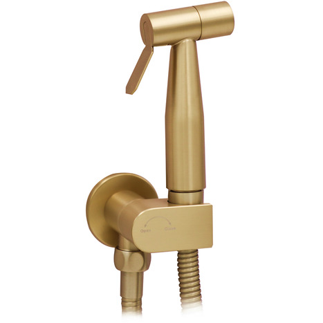 High Pressure Bidet Shower in Brushed Gold with Auto Prompt Shut Off Valve