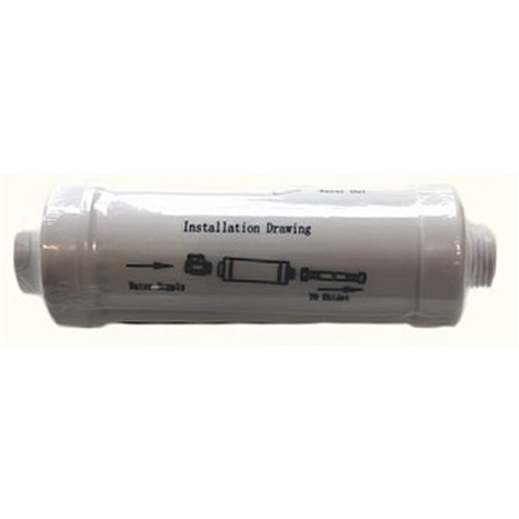 Inline water filter cartridge for  bidet toilets