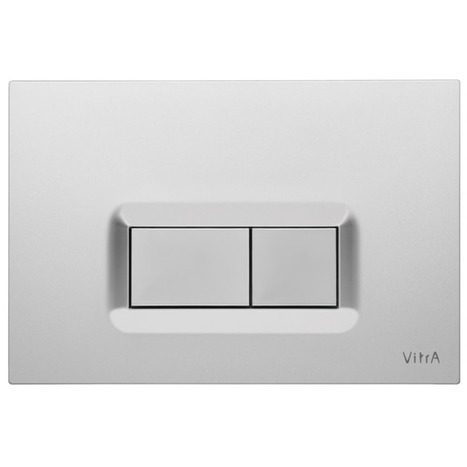 Vitra Loop R Dual Flush Plate In Matt Chrome