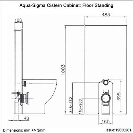 Touchless Cabinet Cistern For Floor Standing Toilets In Alpine White