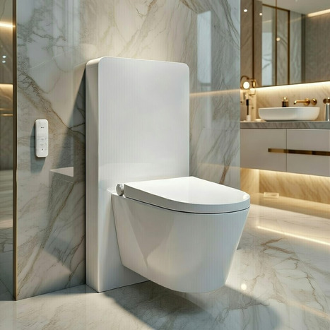 TMW-7035: Wall Hung Shower Toilet with Touchless Dual Flushing