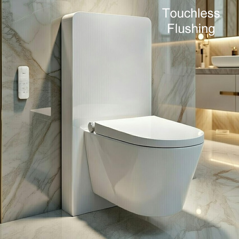 TMW-7035: Wall Hung Shower Toilet with Touchless Dual Flushing