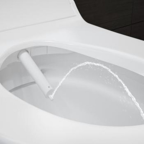 GCC-7035-CH  Aquaclean Tuma Comfort Seat with Aqua-Sigma Extended Height Close Coupled Toilet