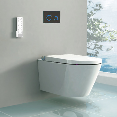 Black touchless Flush Wall Frame For Wall Hung Toilets