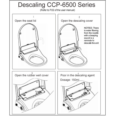 CCP-6500-CH: Extra High Comfort Height Bidet Shower Toilets