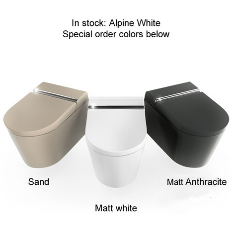 Hygea Wall mounted smart bidet toilet in matt anthracite black