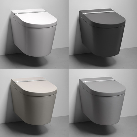 Hygea Wall mounted smart bidet toilet in matt anthracite