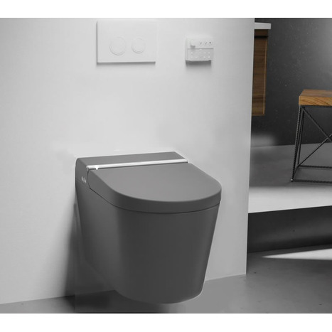 Hygea Wall mounted smart bidet toilet in matt anthracite