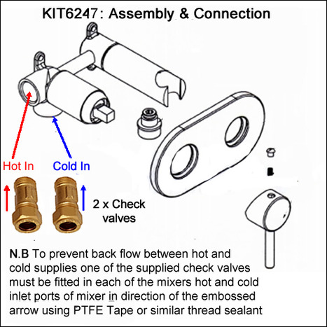KIT6247: Hot and Cold Monobloc Bidet Shower Kit