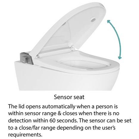 AS-8000-WH: Smart Wall Hung Bidet Shower Toilet