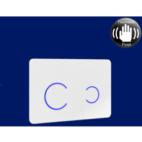White Contactless Flush Plate