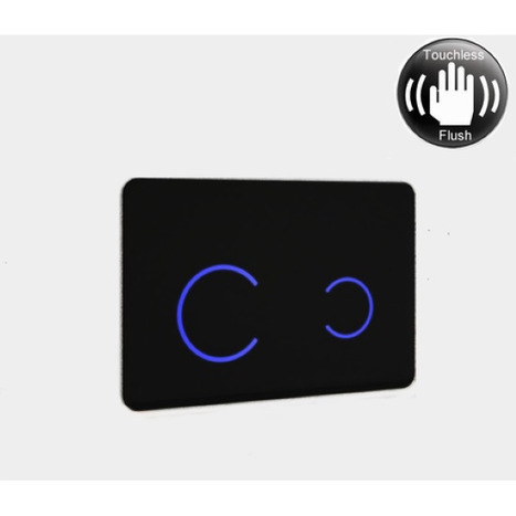 Black Contactless Flush Plate