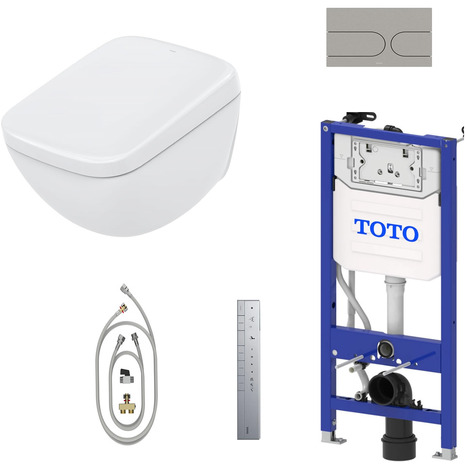 Complete set: Toto Neorest WX1 Washlet + Toto wall frame with Automatic Flush + Flush Plate and connection kit