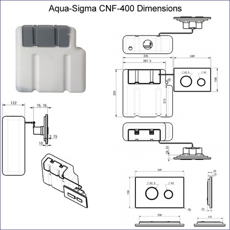 Aqua-Sigma Concealed Cistern with flush plate