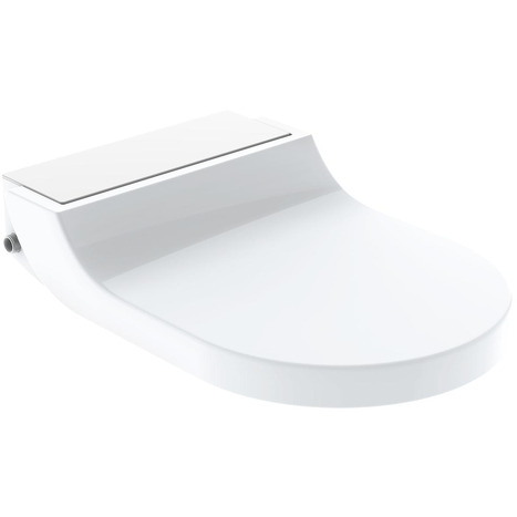 Geberit AquaClean Tuma Comfort Soft Close Toilet Seat Enhancement White Glass: 146.278.SI.1