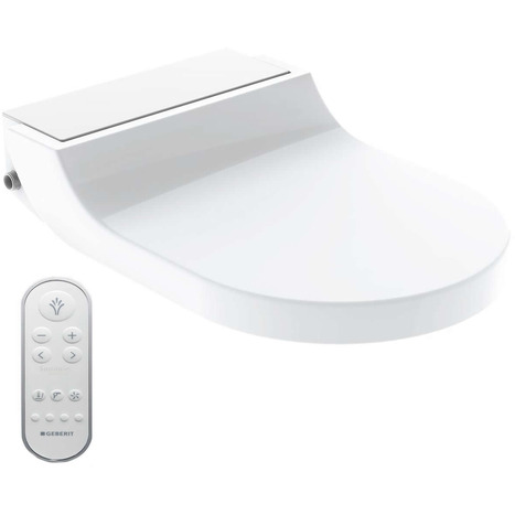 Geberit AquaClean Tuma Comfort Soft Close Toilet Seat Enhancement White Glass: 146.278.SI.1