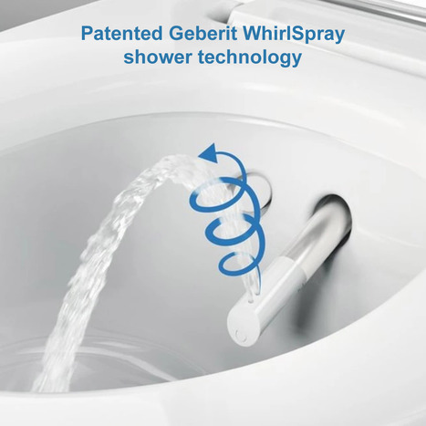 Geberit AquaClean Tuma Comfort Soft Close Toilet Seat Enhancement White Glass: 146.278.SI.1