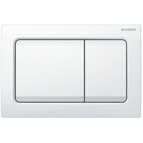 Geberit Alpha 01 Square Dual Flush Plate - White - 115.055.11.1