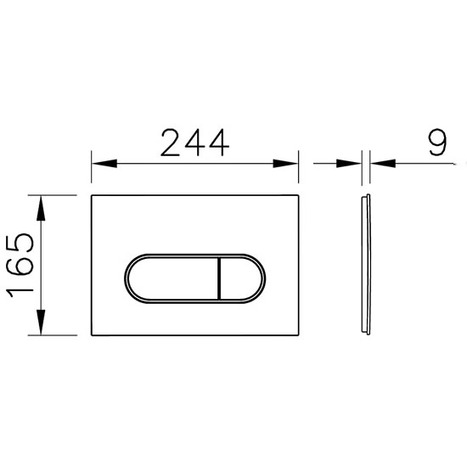 Vitra V-Care Rimless Smart Pan inc Seat and Frame - Chrome Flush Plate Bundle